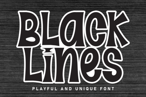 Black Lines: A Playful Display Font for Editorial Impact