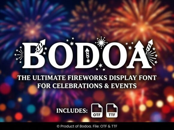 Bodoa: A Festive Display Typeface for Bold Brand Moments