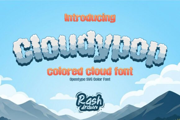 Cloudypop: A Whimsical Display Font for Editorial Charm