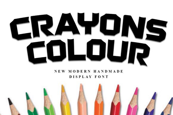 Crayons Colour: A Playful Display Font for Handmade Makers
