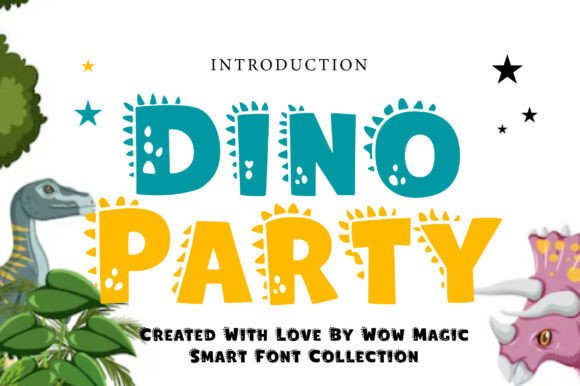 Dino Party Font: Playful, Chunky & Perfect for Kids’ Crafts