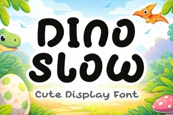 Dino Slow: A Playful Display Font with Editorial Warmth