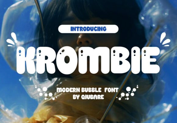 Krombie: A Playful Bubble Display Font for Handmade Creators