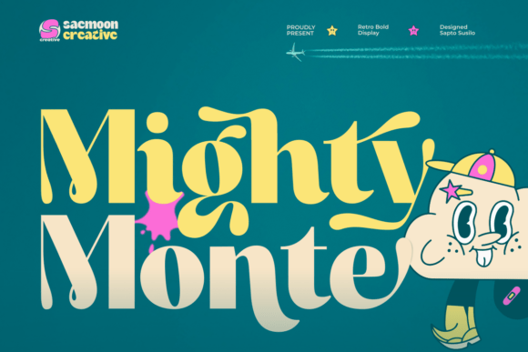Mighty Monte: A Playful Retro Display Font for Digital Brands