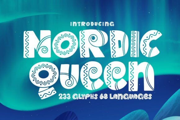 Nordic Queen: A Whimsical Display Font for Brand Charm