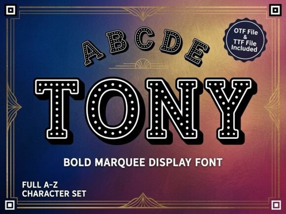 Tony: A Bold Display Font That Makes Handmade Goods Shine