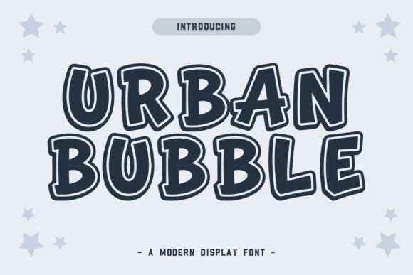 Urban Bubble Font: Playful, Bold & Perfect for Handmade Labels & Printables