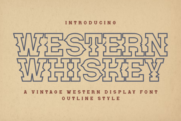 Western Whiskey Outline: A Display Font That Anchors Your Message
